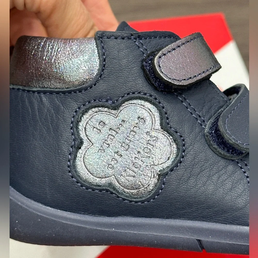 Kickers navy blue kids shoes. Size 22. US size 6. Brand new in box
